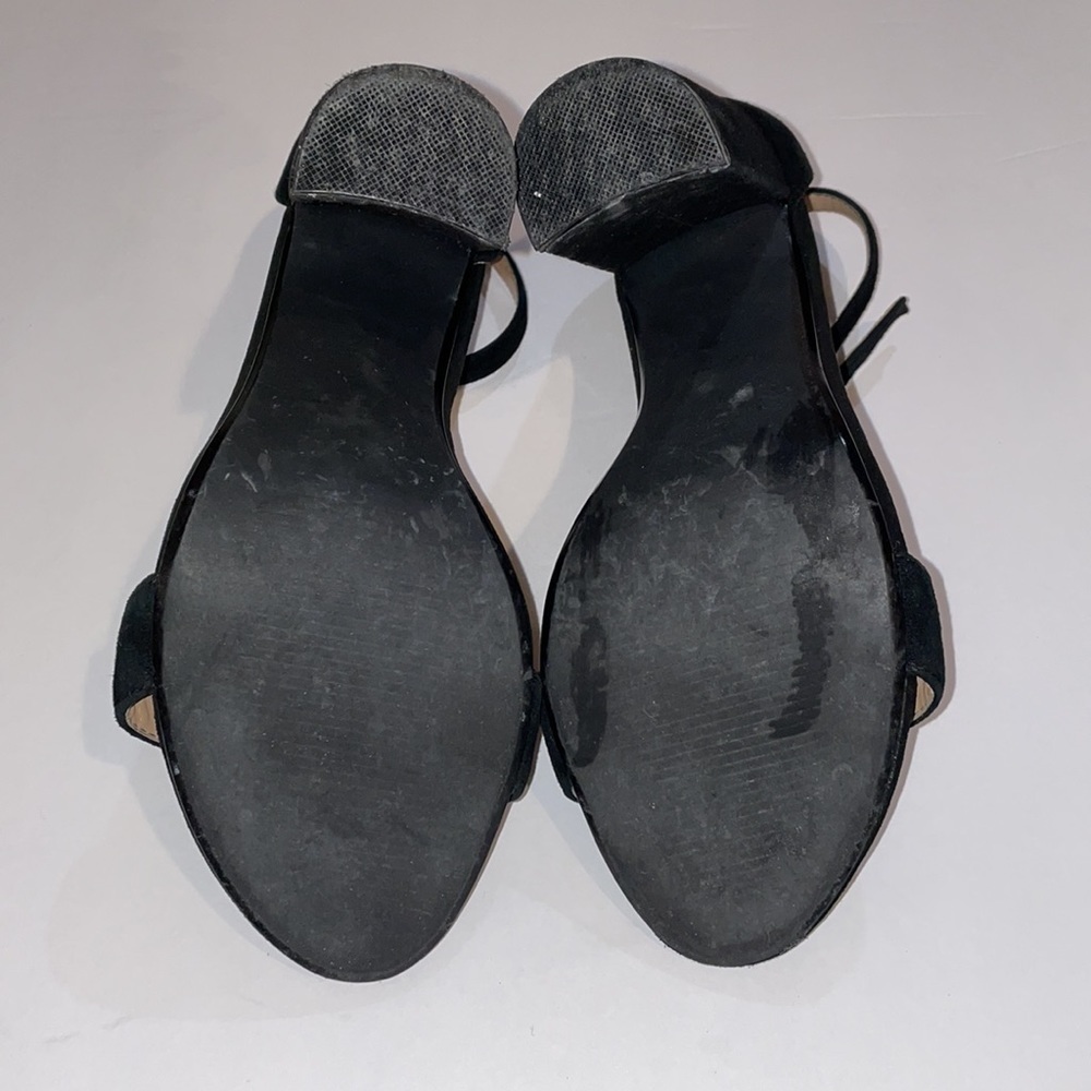 Steve Madden Carrson Black Suede Block Heels, size 7 Great Condition 1 flaw pic - Picture 12 of 14